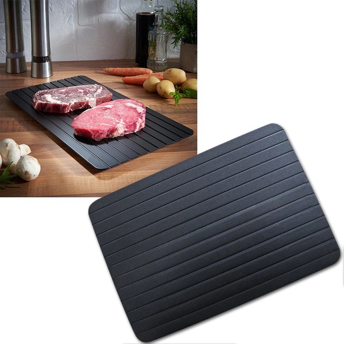 PENCAIR ES DEFROST TRAY Talenan Ajaib Pencair Frozen Food Daging Beku Fast Magic Defrosting Tray