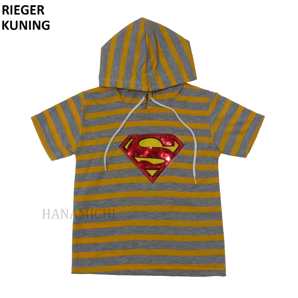 Hanamichi RIEGER Hoodie Anak Lengan Pendek Superhero