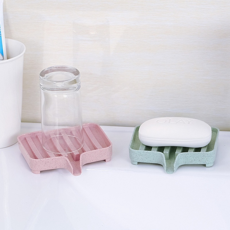 1pc Creative Environmental Wheat Straw Drain Soap Box for Soap Organizer Bathroom Accessories