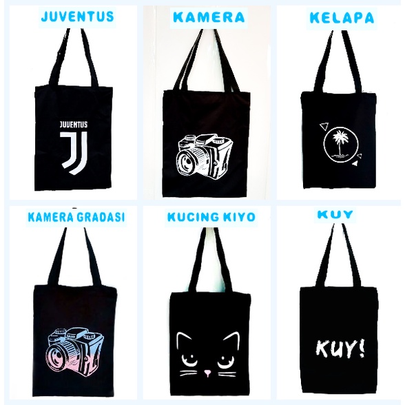 ( PART 1 TOTEBAG DRILL ) Tas tote bag resleting LIMITED EDITION bahan kain drill halus premium || Kiiyoomii ||