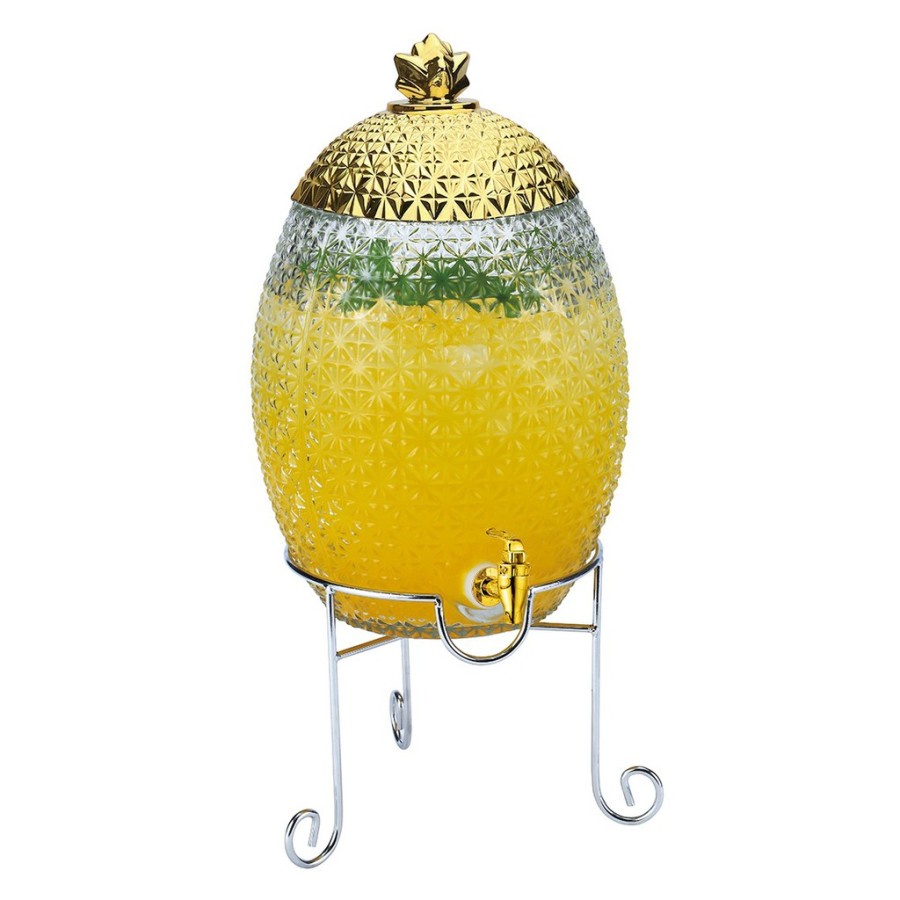 Pineapple Dispenser Air Nanas Kaca Kristal Glass Ruby 10 Liter Rak