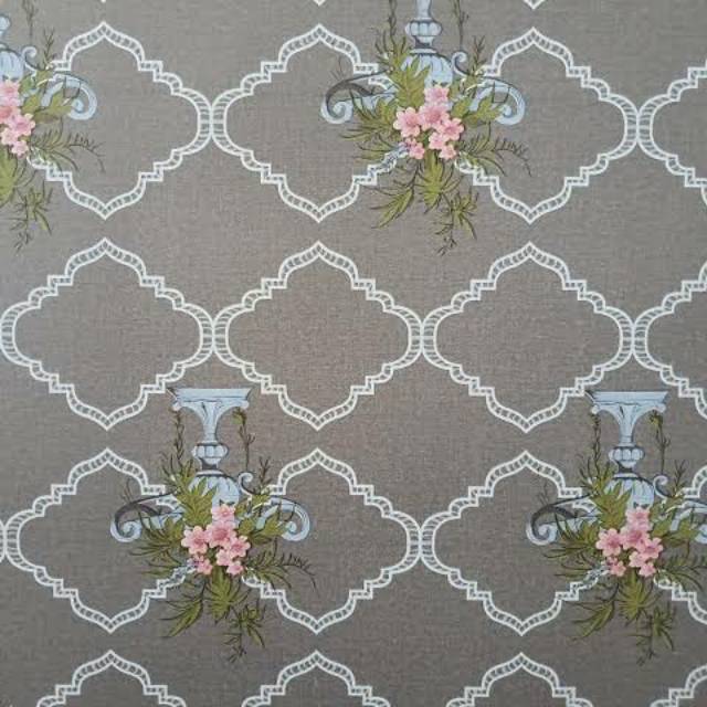 Grosir Murah Wallpaper Sticker Warna Abu Abu Motif Batik Putih Dan Corak Bunga Shopee Indonesia