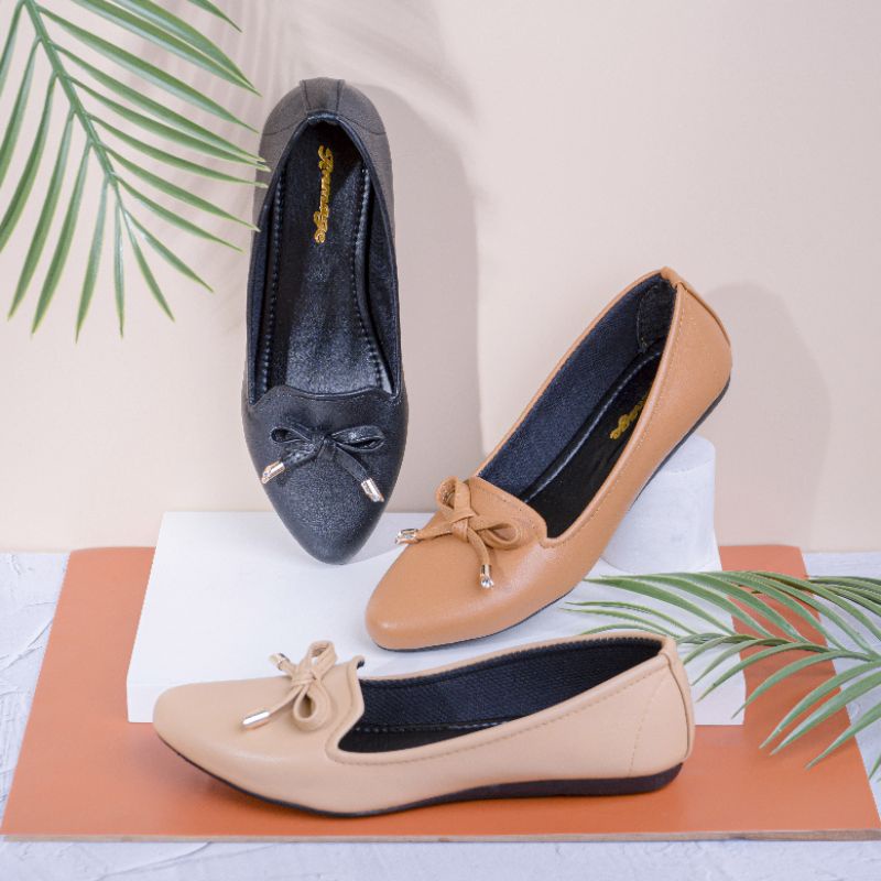 SEPATU FLATSHOES WANITA SOL KARET H06 37/44