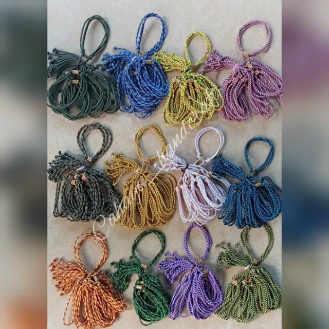 (Paket Usaha) 1 Gross Gelang Etnik Prusik 2mm Rangkap 3 Tali Gunung Outdoor Untuk Anak² &amp; Dewasa