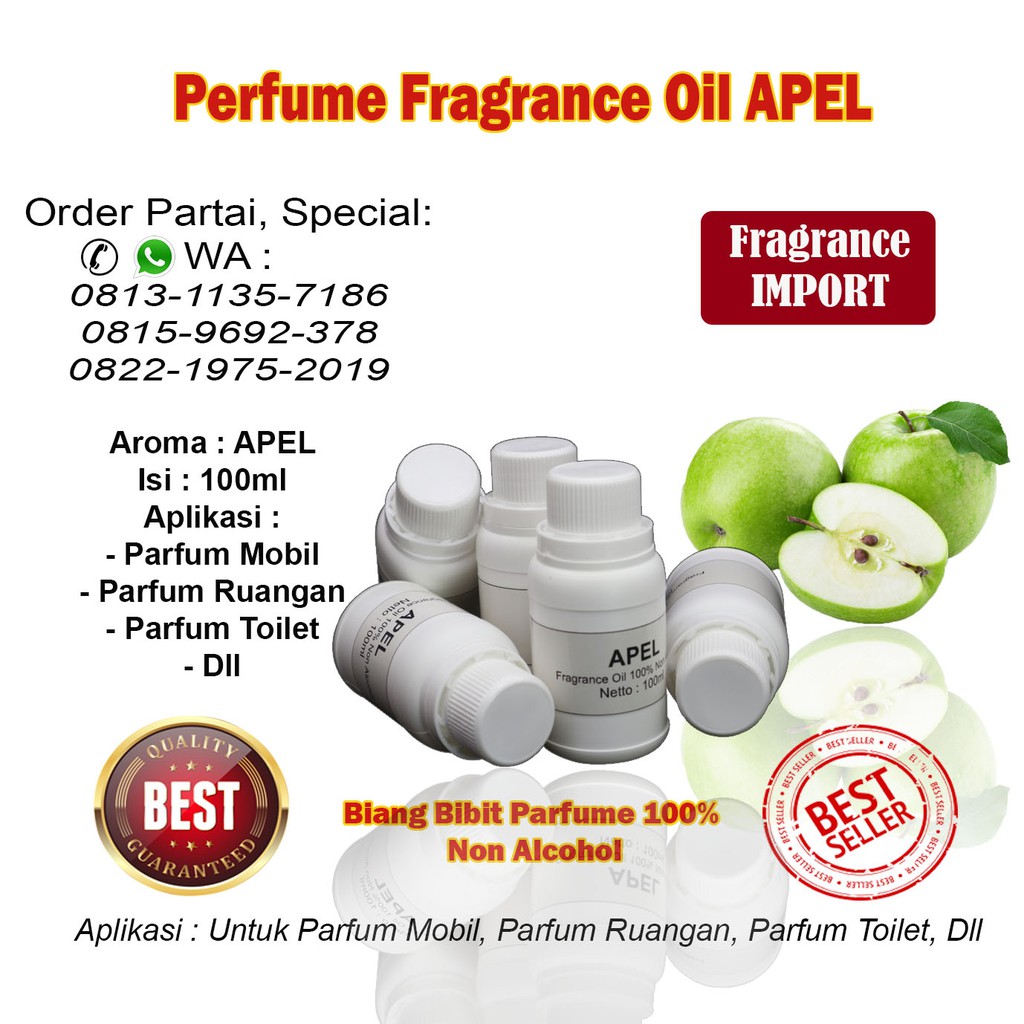 Bibit Biang Parfum Aroma APEL 100ml / Parfum APEL / PENGHARUM APEL / PEWANGI APPLE / APEL / APPLE