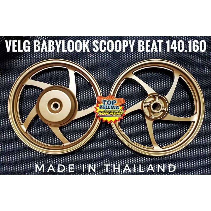 VELG MOTOR RING 14 ORI THAILAND MATIC HONDA BEAT SCOOPY KARBU FI ESP NEW R12 GENIO GOLD BABYLOOK