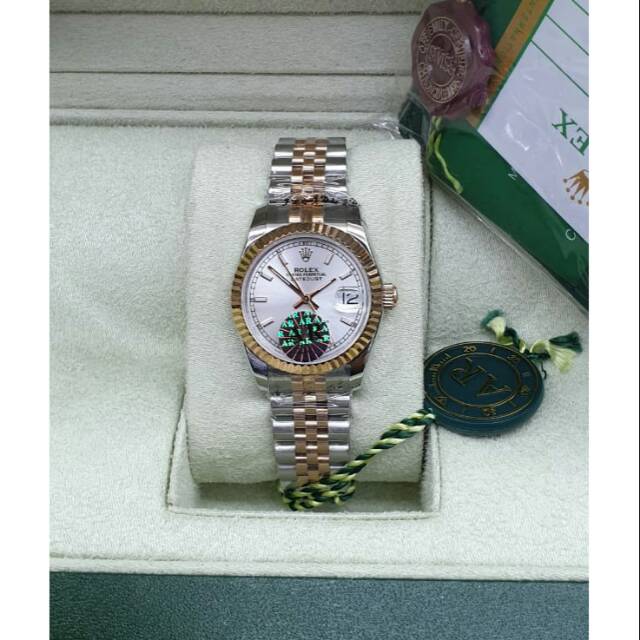 Jam tangan wanita ROLEX OYSTER DATEJUST CLASSIC AUTOMATIC SWISS CLONE