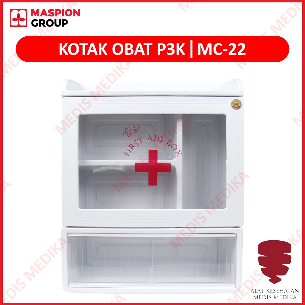 Maspion MC-22 Kotak Tempat Obat P3K Dinding First Aid Box Serbaguna MC 22 MC22