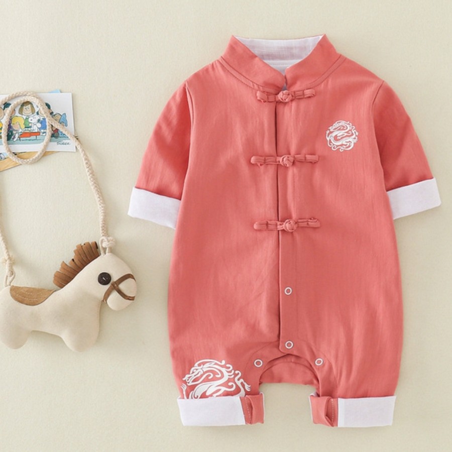 Baby boy cheongsam romper chinese new year baby boy cheongsam jumper