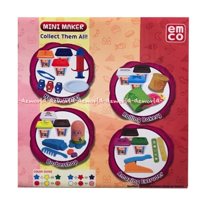 Emco Super Dough Mini Maker Mainan Lilin Emko Doh 1set Dengan Alat Cetak