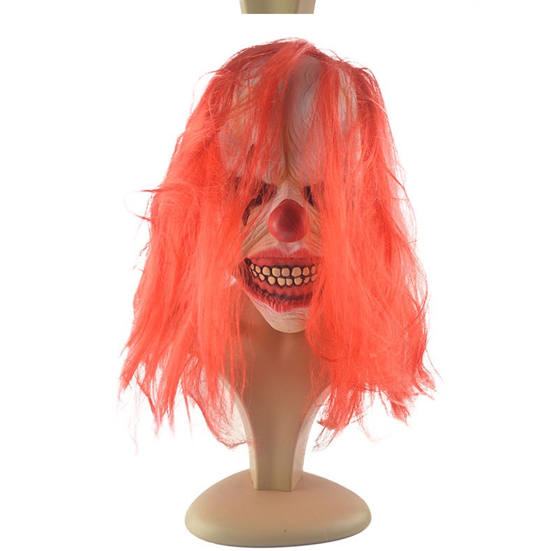 TOL-12 topeng latex karet full head kepala badut clown halloweeen scary mask pesta kostum