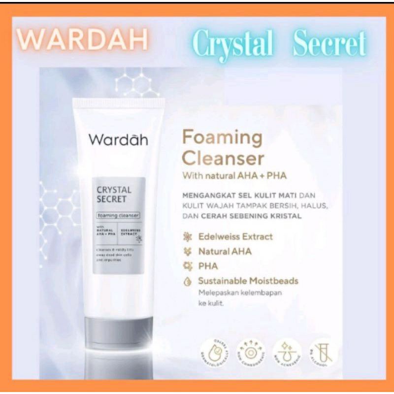 WARDAH Crystal Secret Foaming Cleanser 100ml/ cuci muka