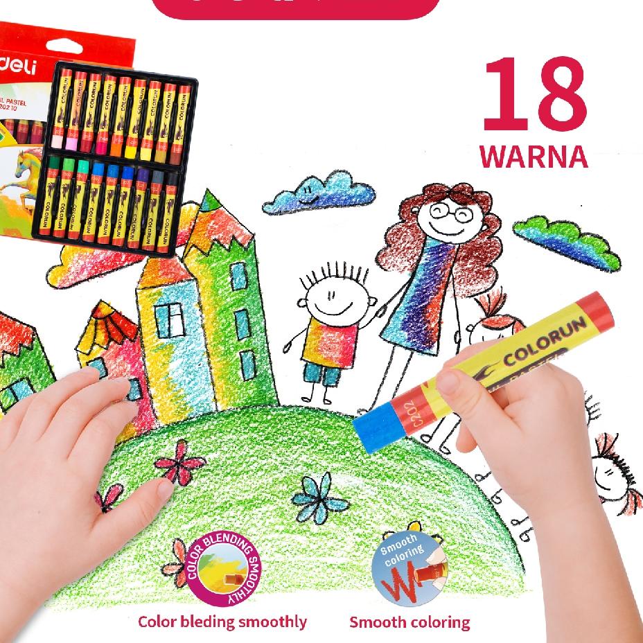 

Pesan! Deli Oil Pastel Crayon 12/18/24 Warna kualitas tinggi untuk campuran warna sempurna EC20210