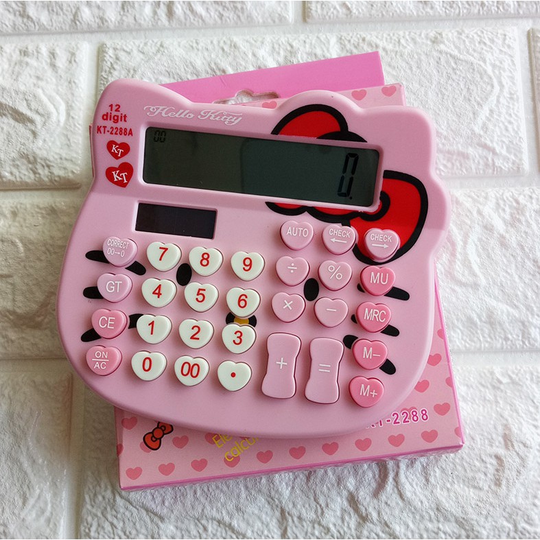

SIS Kalkulator Kepala Hello Kitty Pink 12 Dit HELO KITY KITI LUCU IMUT hello kitty 2288