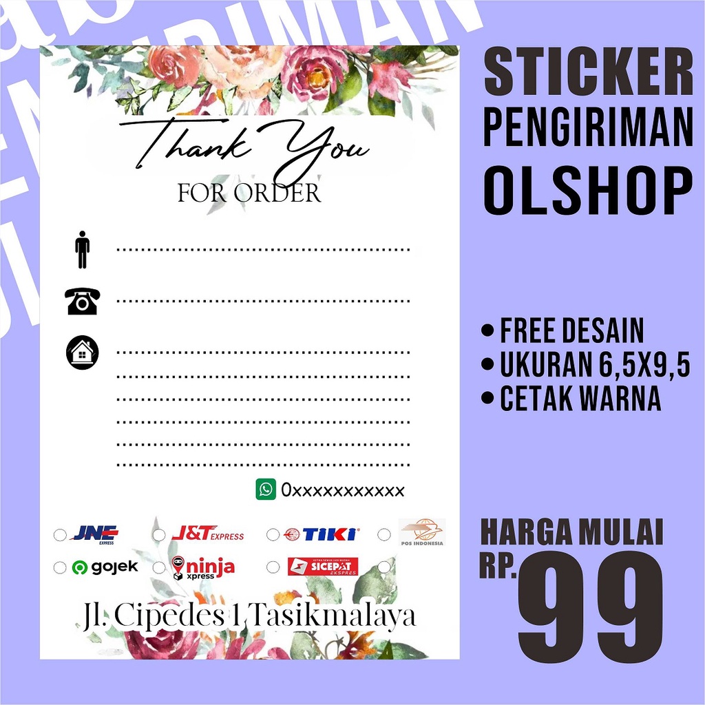 

Stiker Pengiriman / Label Pengiriman Olshop Toko MURAH