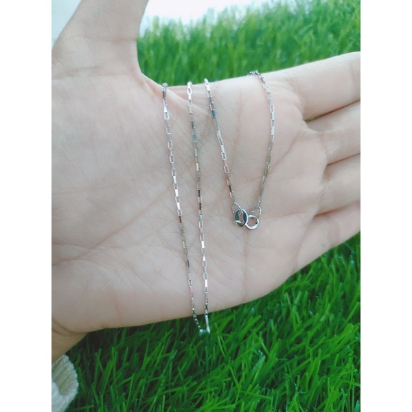 KALUNG RANTAI BALOK MINI PAPERCLIP / KALUNG PERAK ASLI SILVER 925 LAPIS EMAS/ KALUNG FASHION WANITA TERBARU