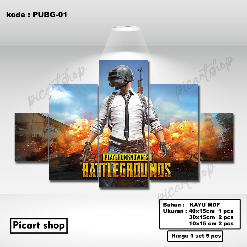 Poster Kayu PUBG Gaming poster gambar dinding kamar cowok hiasan kamar cowok other walldecor pic_art
