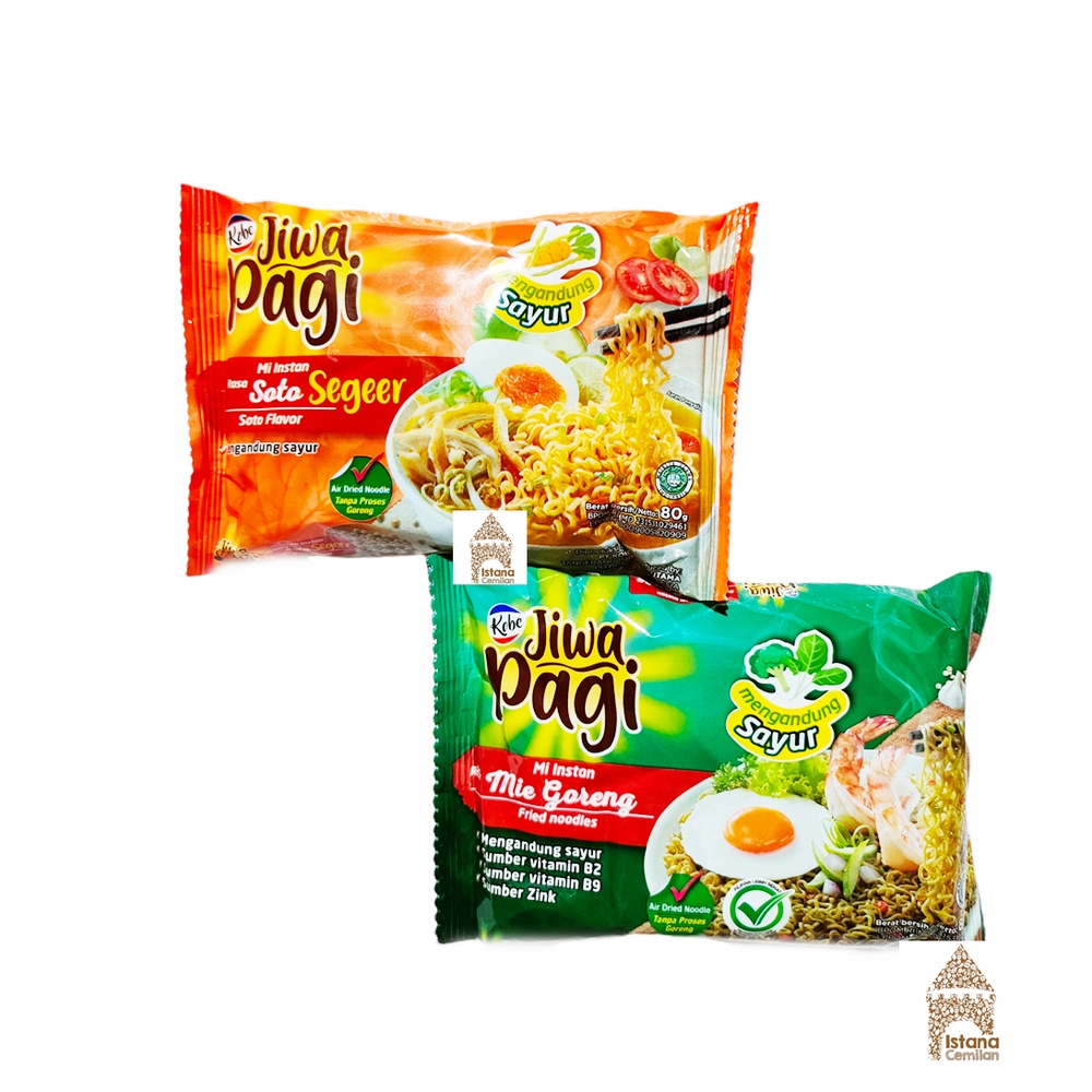 Kobe Mi Instan JIWA PAGI Mie Goreng / Soto Segeer 80 Gram