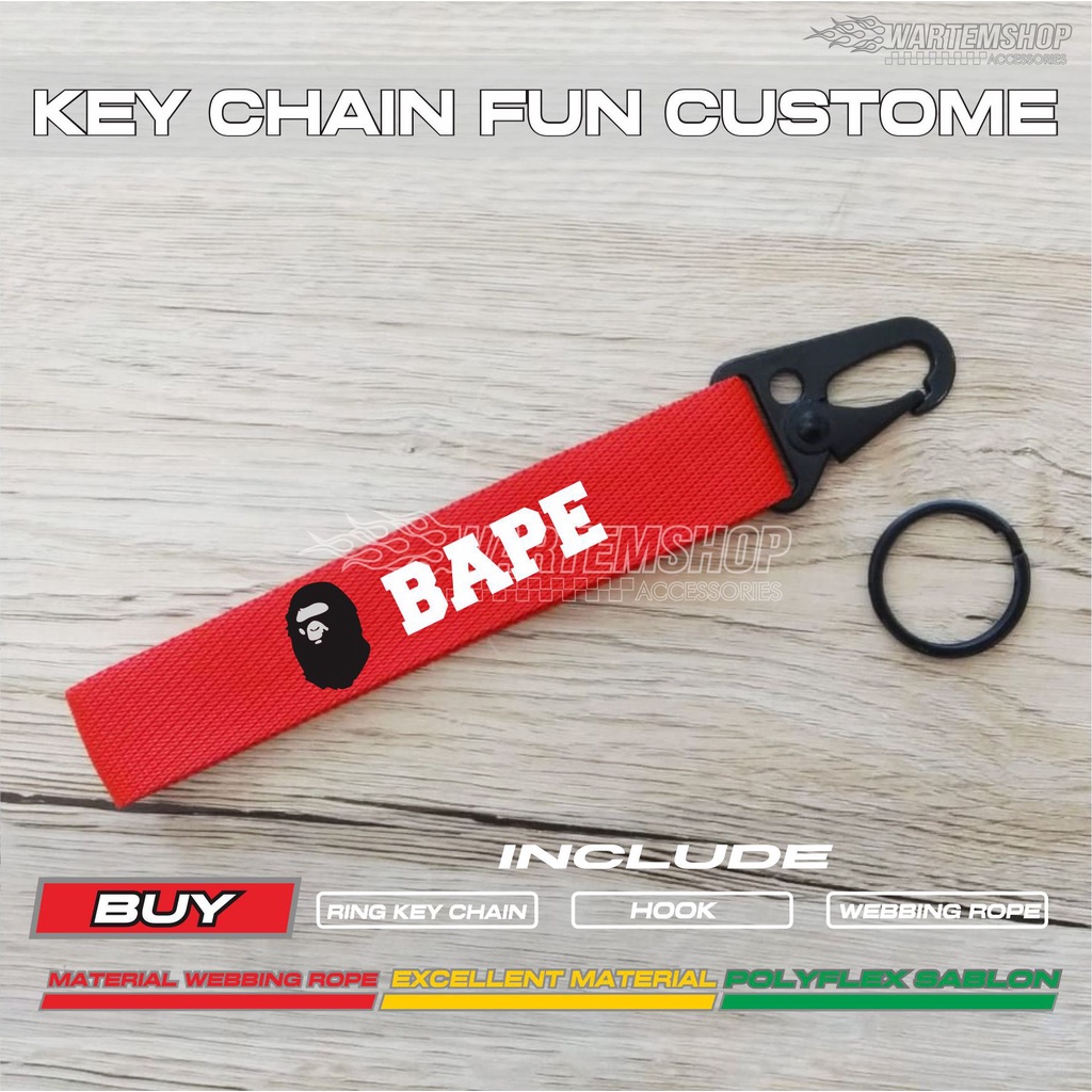 GANTUNGAN KUNCI KEYCHAIN FUN BAPE