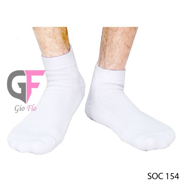 GIOFLO Kaos Kaki Pendek Semata Kaki Rajut Putih White / SOC 154