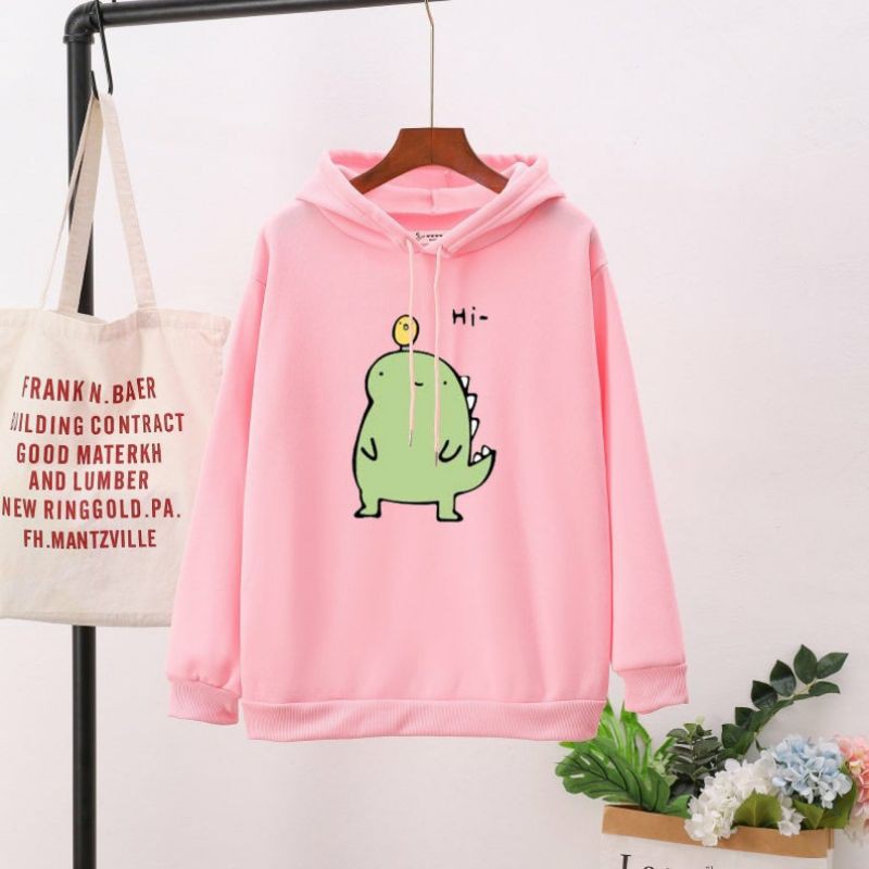 S - XXXXXL(6XL) Hoodie DINOSAUR BIGSIZE Jaket HI Dino OVERSIZE Oblong Sweatshirt Wanita Pria Jumbo Jacket Dinosaurus Hay Dino Cute