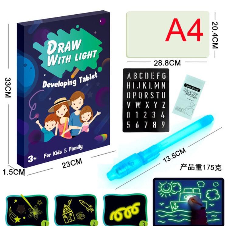 

Draw With Light Board / Papan Gambar Lampu LED untuk edukasi anak