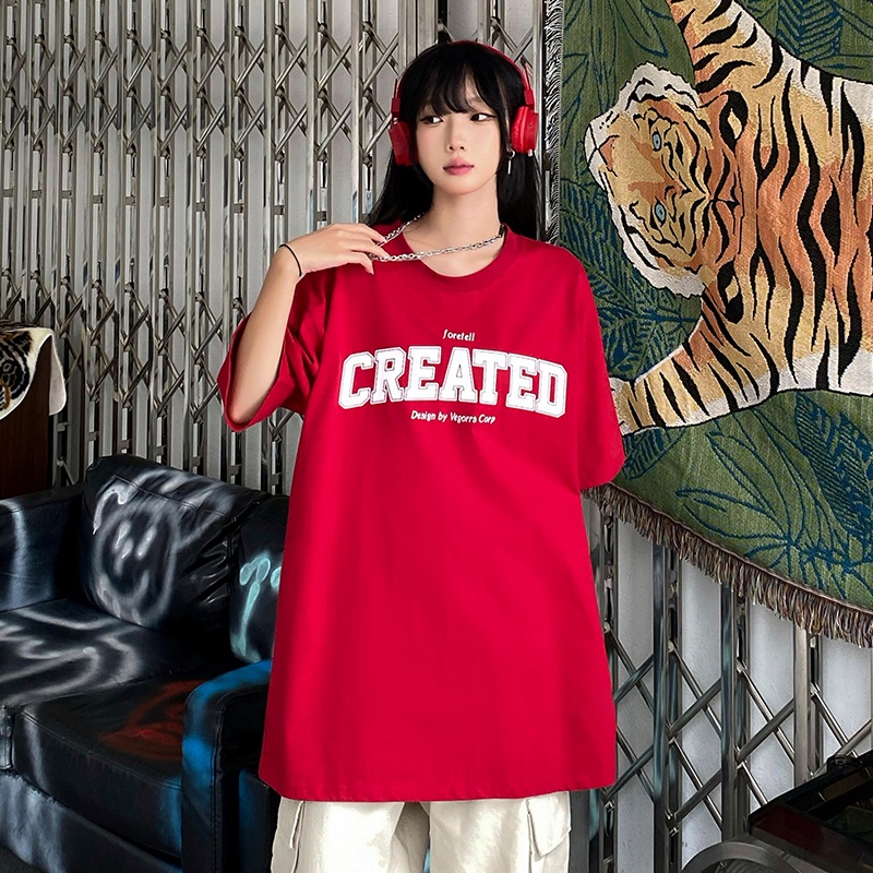 kaos pendek/kaos atasan wanita/baju cewe oversize/T-shirt fashion impo(realpict)