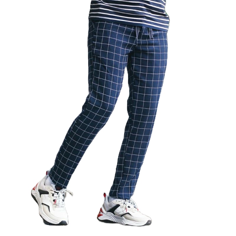 CELANA Panjang CHINO TARTAN PRIA ANKLE PANTS MOTIF KOTAK2