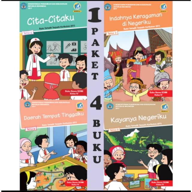 Sepaket buku siswa tematik kelas 4 smtr 2