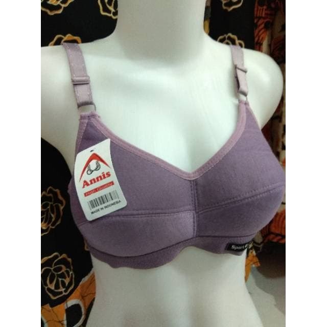 1 Pcs Bra / Bh Annis - Bh Wanita Termurah - Kait 2 / Tanpa Busa / Tanpa Kawat - Random Warna