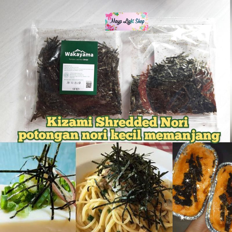 kizami shredded nori 5gr taburan nori mirip aonori rumput laut topping ramen takoyako mentai okonomiyaki seaweed cutting wakame takaokaya