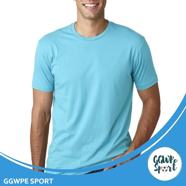 KAOS POLOS LENGAN PENDEK PRIA COWOK LAKI LAKI BIRU BABY KATUN COMBED 30S GARANSI KUALITAS TERBAIK