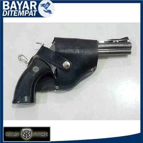 Promo COD Korek api gas pistol revolver sarung