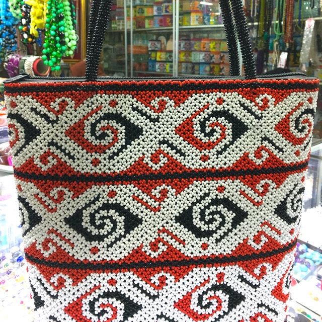 Tas wanita manik Dayak besar (Handbag)