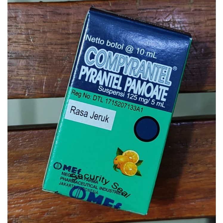 Compyrantel 125 Mg Sirup Rasa Jeruk / Obat Cacing Anak / Mef