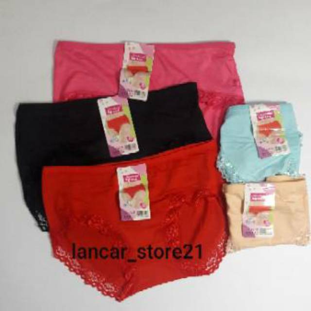 6PCS CELANA DALAM Miokaigi HKG RENDA POLOS K 3358/CELANA DALAM MURAH PEREMPUAN