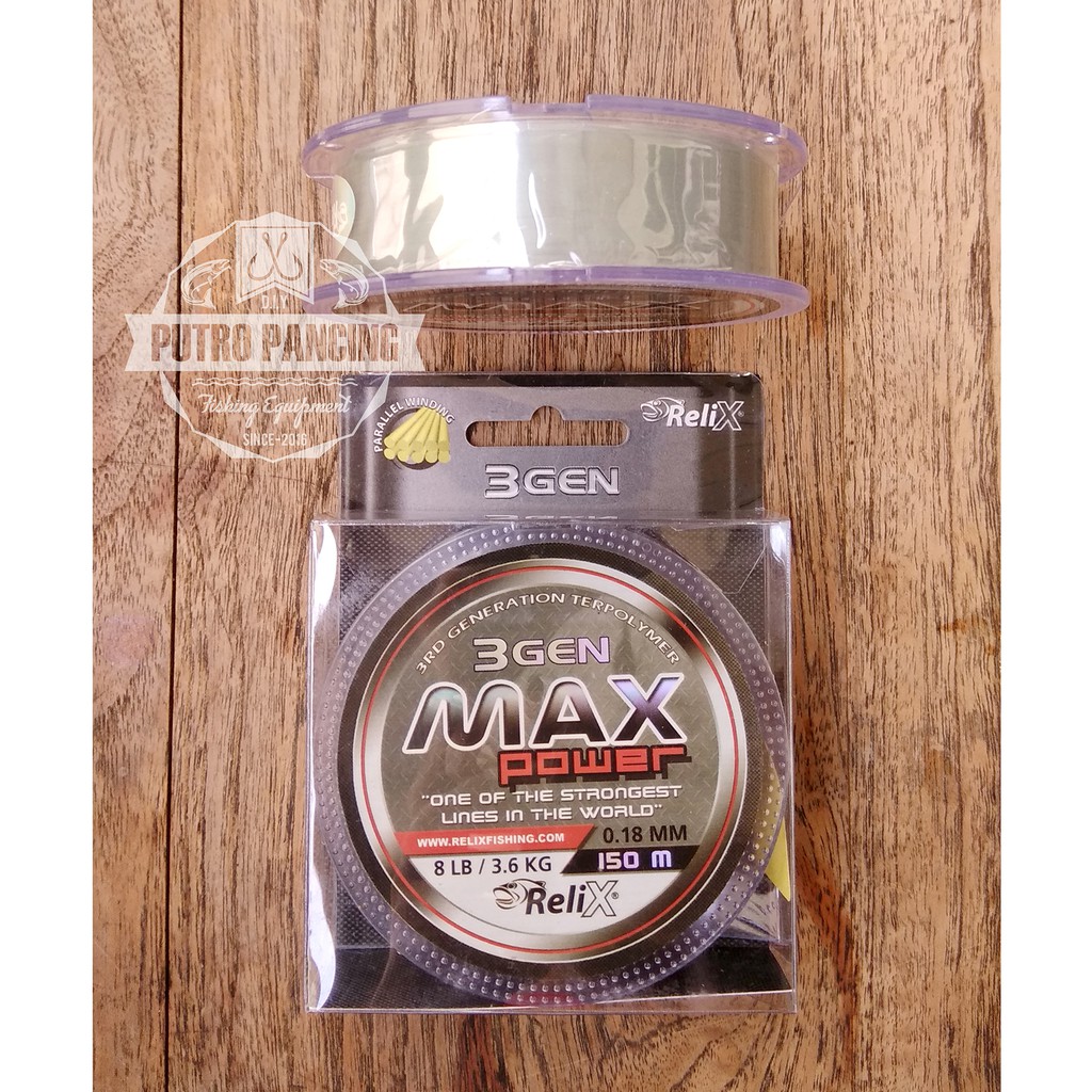 Murah Senar Monoline Relix 3 GEN Max Power 150m 0.18 Nylon