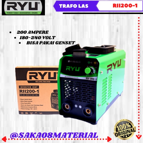 PROMO TRAFO LAS 200 AMPERE RYU ORIGINAL TERBARU / MESIN LAS 200 A / WELDING MECHINE / INVERTER IGBT 