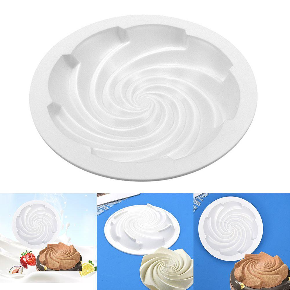 Top 3D Bulat Cyclone Spiral DIY Craft Sabun Cetakan Jelly Dome Mousse Moulds