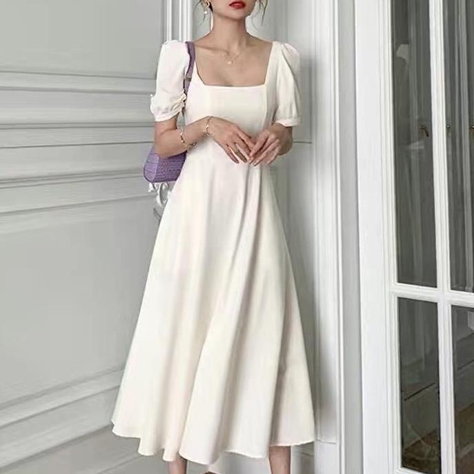 EJ - U Neck Dress // Korean Party Dress Square Neck "RUS. 191501"