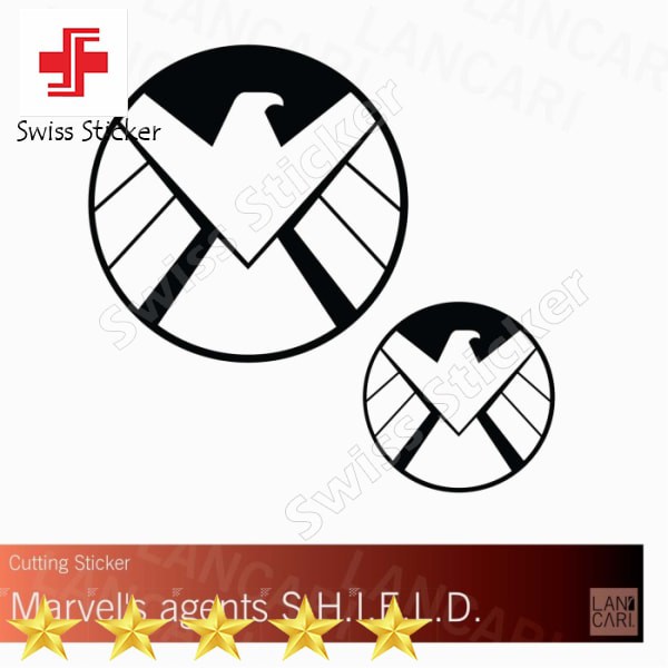 

Murah Sticker Cutting Marvel's agents of SHIELD Vinyl Cut Stiker - Putih Elegan