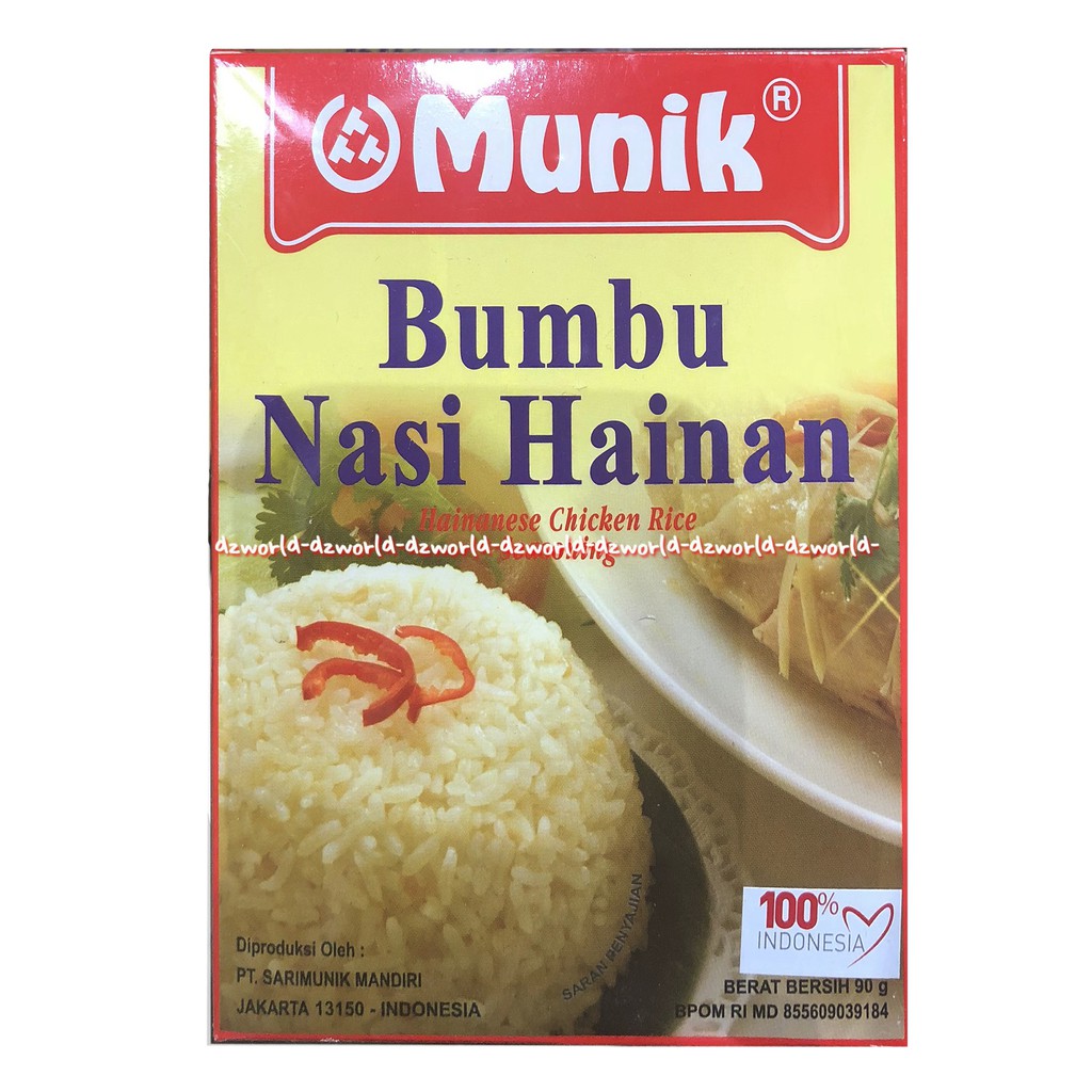 Munik Bumbu Nasi Hainan Hainanese Chicken Rice Seasoning 90gr