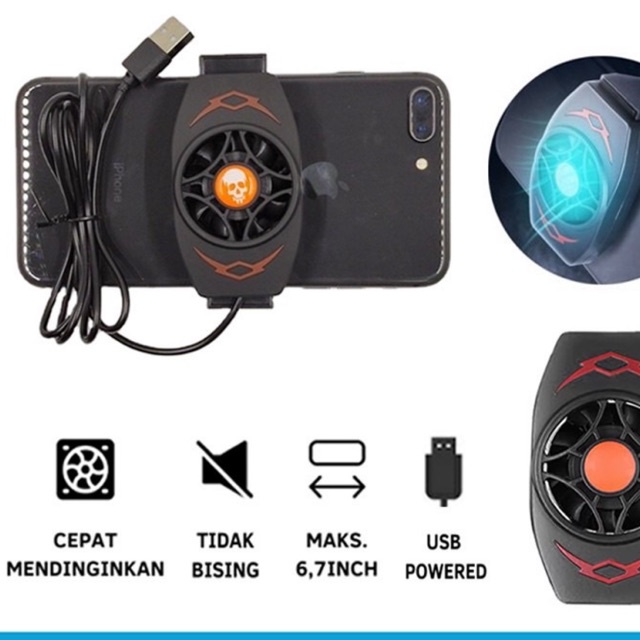 Smartphone Cooling Fan Radiator / Kipas Pendingin Handphone / Pad Fan HP Gaming Mobile Phone / Coole