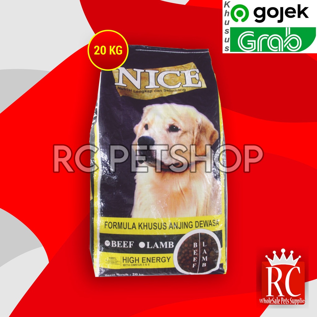 [GOSEND] Makanan Anjing  Dog Food Murah Nice Lamb  20 Kg