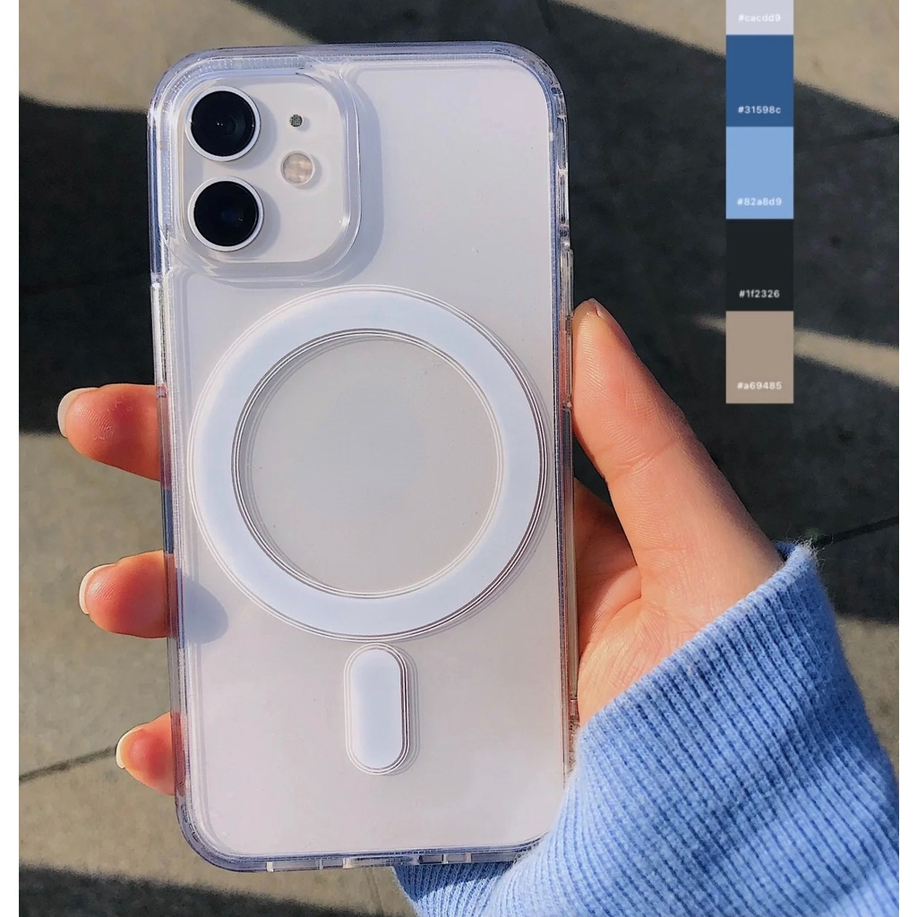 MAGNETIC CASE / MAGSAFE BENING Untuk IPHONE 14 7 7+ 8 8+ PLUS SE 2 2020 X XS MAX XR 11 12 13 14 PLUS PRO MAX Case Magsafe Clear Hybrid Bumper Casing