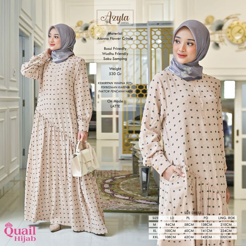 Gamis Wanita Quail Azyla Dress