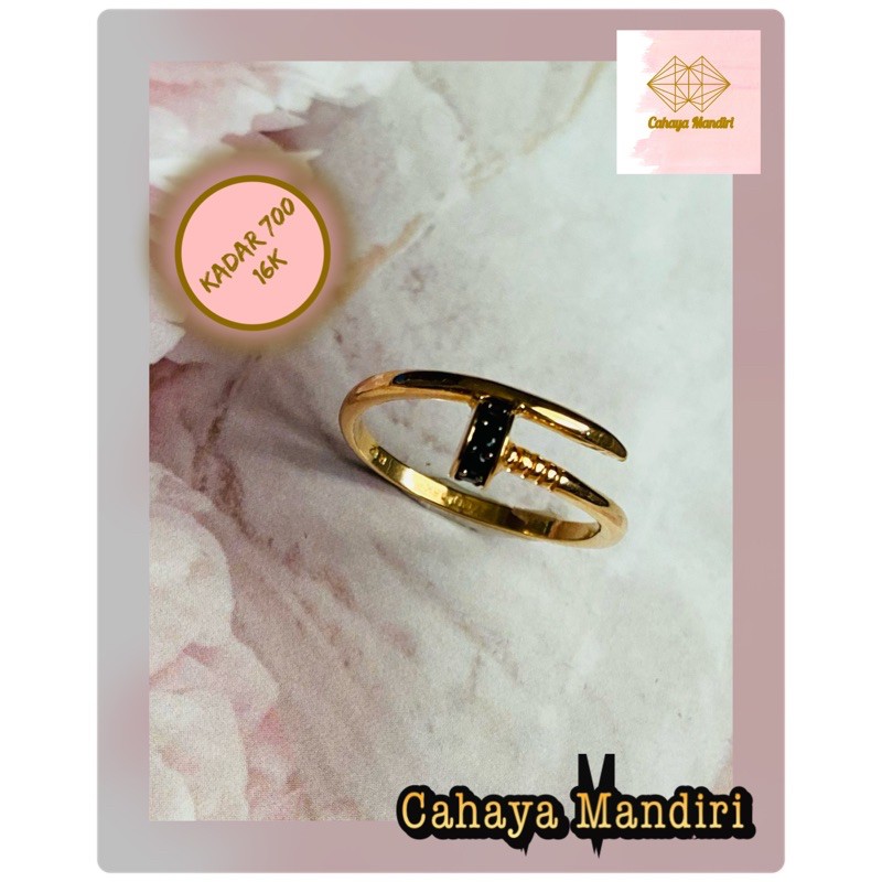 Cincin Emas Kadar 700 (16K) Berat +/- 2,09 Gram