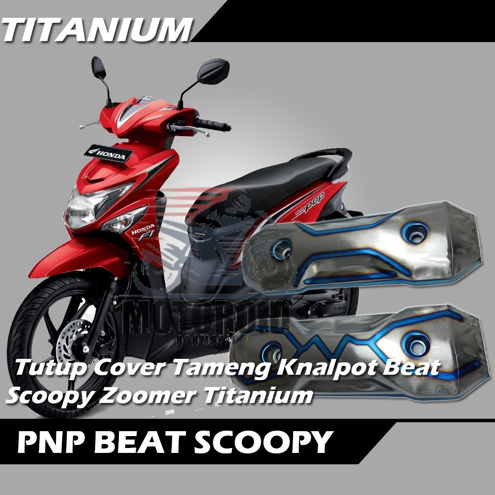 Cover Knalpot Zoomer Titanium PNP BEAT SCOOPY