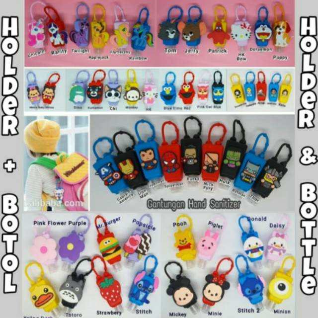 Holder Cartoon &amp; Botol Kosong Bisa gantung di Tas