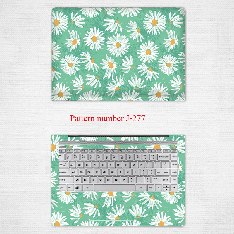 Stiker Skin Vinyl 2 Sisi Motif Bunga Daisy Untuk Laptop Hp 11 / 12 / 13 / 14 / 15 / 17 Inch 6max 5 / 6pro 14-15.66